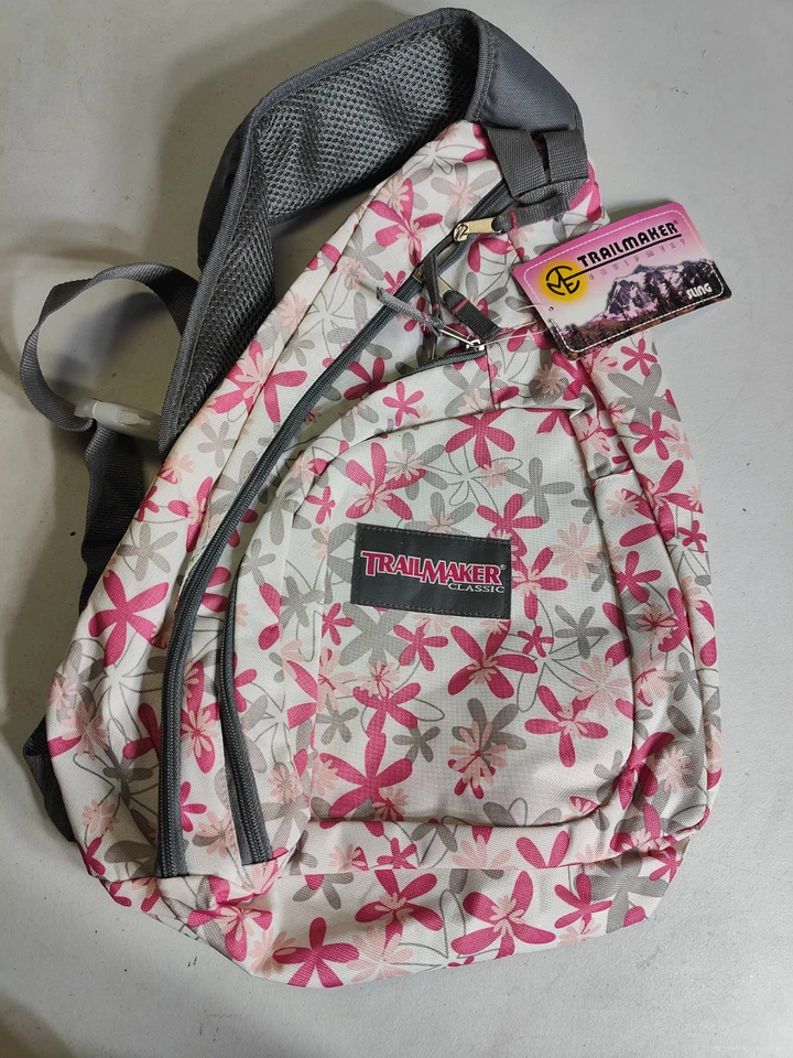 Mochila bandolera Trailmaker flores rosas  Foto 1 de 4