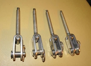 sailing, lot of 4 3/16 Right hand thread, turnbuckle toggles, s.s., new - Bild 1 von 3