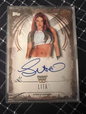 2016 Topps WWE Undisputed UA-LI Lita Auto 33/99 Card Autographed Signed - Image 1 of 3