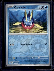 Carvanha SV05: Temporal Forces Pokemon 042/162 Reverse Holo NM+ - Picture 1 of 2