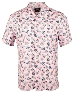 Bugatchi Men's Printed Stretch Camp Short Sleeve Shirt - Picture 1 of 5