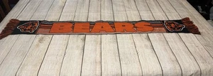 Chicago Bears Double Sided Scarf with Fringe Orange Navy Blue Silver TubC - Picture 1 of 3
