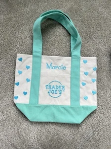 Embroidered Custom Personalized Trader Joe's Pastel Mini Canvas Tote Bag - Picture 1 of 2