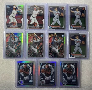 2023 Bowman Draft/2024 Bowman Chrome Jackson Holliday (11) Card Prospect Lot - Picture 1 of 2