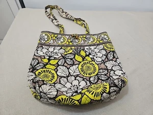 Bolso de Hombro Vera Bradley Retirado Patrón Citrón Amarillo Floral con Palanca - Imagen 1 de 8
