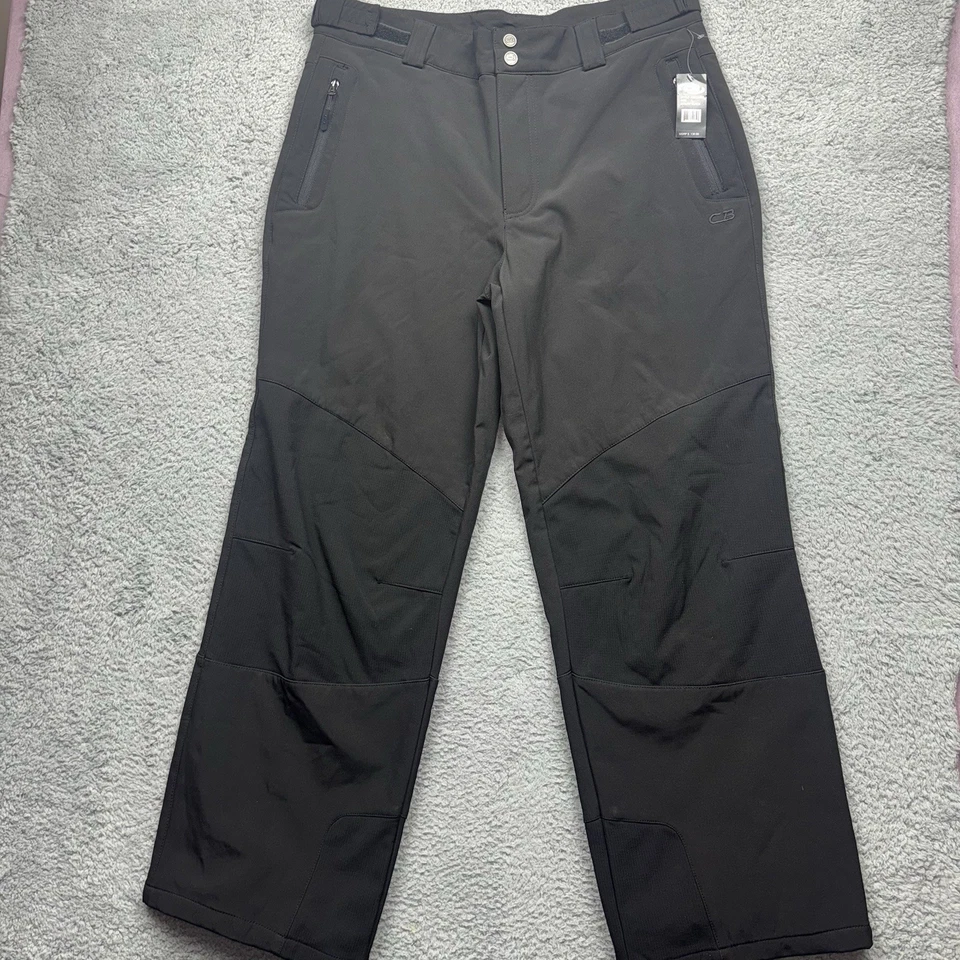 CB Sports Ski Pants Men's L (36) Black Waterproof Snowboarding Lined Insulated - Image 1 of 4