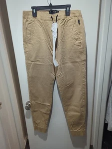 Boys Hollister Stretch Khaki Joggers Size Medium - Picture 1 of 11