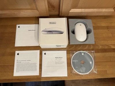 Apple A1197 Wireless Bluetooth Mighty Mouse Genuine OEM W/ Original Box, Disk+ - Image 1 of 4