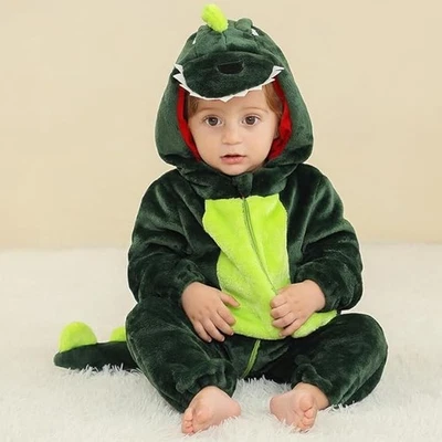 Unisex Kids Dinosaur Costume, Halloween Flannel Home Clothing, Size: 30-36 Month - Image 1 of 4