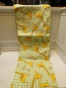 Fabric-cotton-JoAnns LIME GREEN GINGHAM GIRAFFE PRINT 1 yd. #3552 - Picture 1 of 1