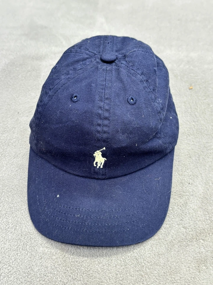 Polo Ralph Lauren Sombrero Gorra Ajustada Niños 12M-24M Azul Marino Bordado Pony Papá Sombrero Foto 1 de 4