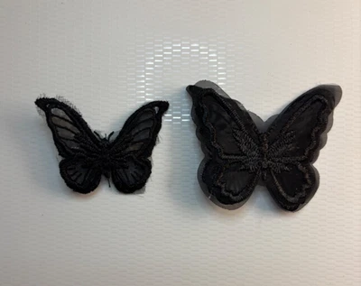 15 小号蝴蝶发夹黑色 1 英寸/2 英寸 — 第 1/4 张图片