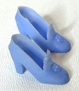 Zapatos Clon Barbie Vintage Años 70 Bebé Azul Peregrino Tacones Gruesos - Imagen 1 de 3