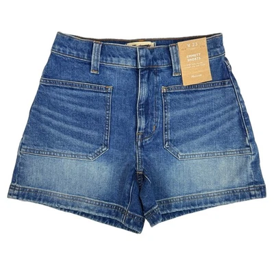 MADEWELL Emmett Shorts 23 Blue Denim Hook And Eye Closure Mini High Waist NWT B5 - Image 1 of 4