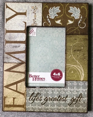 Marco de fotos Better Homes & Gardens 4x6 Family Decoupage vertical u horizontal Foto 1 de 4