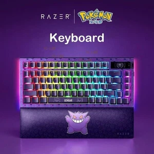 Razer x Pokémon Gengar Wireless Mechanical Keyboard RGB Backlit With Wrist Rest - Picture 1 of 7