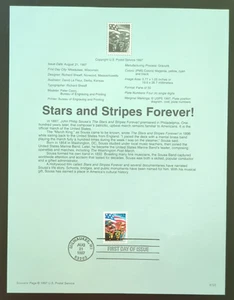 32c Stars and Stripes Forever 1997 SOUVENIR PAGE SCOTT # 3153 SP1245 - Picture 1 of 1