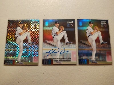 2020 Stadium Club Chrome TYLER ALEXANDER Autograph & Refractor & Parallel RC's  - Image 1 of 2