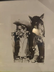 JAMES DEAN VAQUERO ENMARCADO VINTAGE CON CABALLO ADICIÓN LIMITADA - Imagen 1 de 5