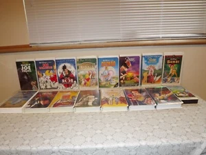 Vintage Disney WOZ Scrooge 14 Classics VHS Clamshell Tapes + Shrek VHS Untested - Picture 1 of 16