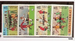 MONTSERRAT SC 748-51 NH AUSGABE VON 1990 - SPECIMEN - SOCCER WORLD CUP - (DF25) - Bild 1 von 1