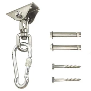 Hanging Chair Hardware Hanging Kit - Heavy Duty 360° Rotate Ultra Durable Hoo... - Picture 1 of 6