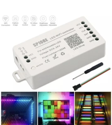WS2812B WS2811 WS2801 LED SP108E WiFi Music Controller DC5~24V for SK6812 SK6812 - Image 1 of 4