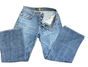 Seven 7 For All Mankind Relaxed Jeans Men's Unisex 31 (31x27" ) USA Button Fly - Picture 1 of 13