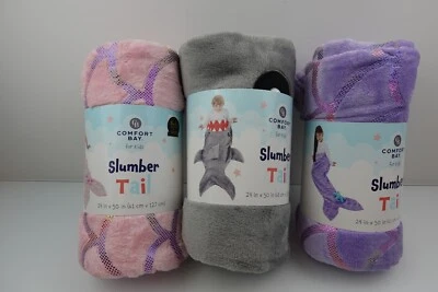Saco de dormir manta cola de sueño Comfort Bay para niños 24x50 cola de sirena tiburón Foto 1 de 4