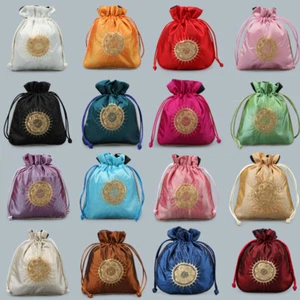Wholesale 20 pcs Chinese Handmade Silk Sun flower Pouches Coin Purse Gift Bag - Picture 1 of 5