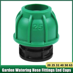 MDPE Compression Fitting End Caps Stopper Water Pipe Connector 20mm to 63mm - Picture 1 of 16