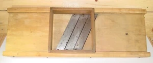 Antik Primitiv Holz Mandoline Kohlschneider Krautschneider Brett 3 Klingen - Bild 1 von 9