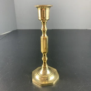 Vintage Kerzenständer aus poliertem Messing von 1899 - 8 cm hoch Made in India - Bild 1 von 4