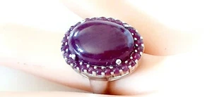SILBER RING ° 925 / 1000 ° RUBIN STEINE ° Silberschmuck ° - Bild 1 von 12