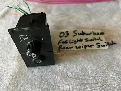 03-06 Interruptor de limpiaparabrisas trasero control luz antiniebla Chevy GMC Suburban Tahoe Yukon 04 05 Foto 1 de 4