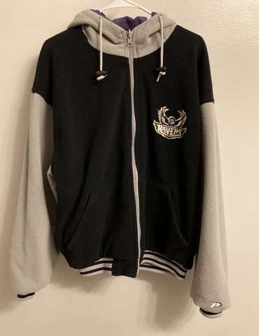 Vintage 90's Pro Player NFL Baltimore Ravens Old Logo Reversible Jacket Sz M Cover