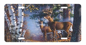 Deer Doe Buck Elk Farm Hunting Antlers Tree Field License Plate Car Truck Tag - Picture 1 of 1