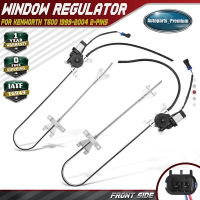 2x Front Sides Power Window Regulator w/ Motor for Kenworth T600 1999 2000-2004  - Изображение 1 из 4