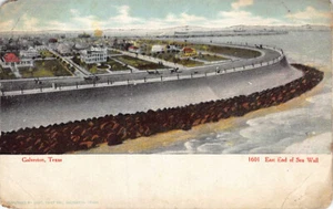 Postal TX: Galveston East End of Sea Wall, Texas, UDB 1900, sin publicar - Imagen 1 de 2
