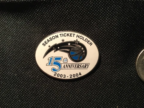 NBA Orlando Magic 15th Anniversary Season Ticket Holder Pin Cover
