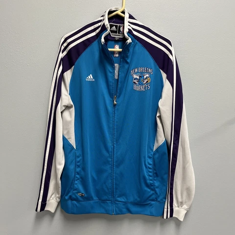 VTG Adidas New Orleans Hornets Basketball Clima365 Warm Up Jacket Size Small Cover