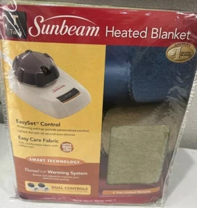MANTA TÉRMICA SUNBEAM DOBLE SUAVE LODEN VERDE 10 AJUSTES DE CALOR NUEVA EN PAQUETE - Imagen 1 de 5