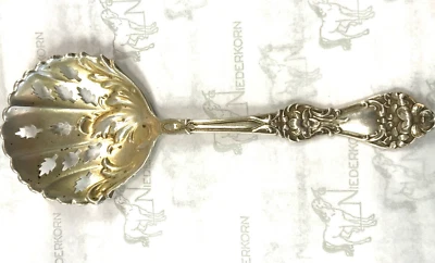 Cuchara de caramelo de plata esterlina Manchester 5 3/8" aprox. 1896 sin monograma Foto 1 de 4