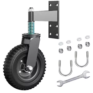 Gate Wheel 8 Inch for Metal Tube Gate Wooden Gate,600 Lb Capacity Heavy Duty Spr - Picture 1 of 7