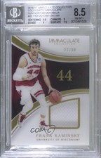 2016 Panini Immaculate Collegiate Numbers Memorabilia /99 Frank Kaminsky BGS 8.5