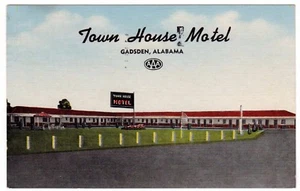 Postal vintage Alabama Town House motel Gadsen Alabama AAA 1954 matasellos - Imagen 1 de 2