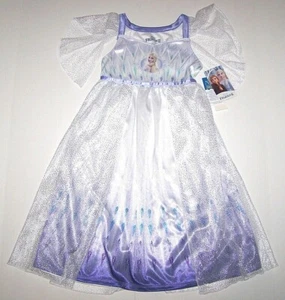 Disney Princess Frozen II Elsa Fantasy Wedding Nightgown Gown Costume New Girl - Picture 1 of 8