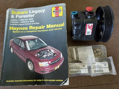 Subaru Outback 2000 bomba de dirección asistida, sellos de aceite y manual Haynes Foto 1 de 2