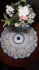 Blau und weiß Ananas Deckmantel - Bild 1 von 1