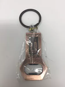 New York Souvenier Keychain Bottle Opener Church Key Copper Colored - Picture 1 of 6